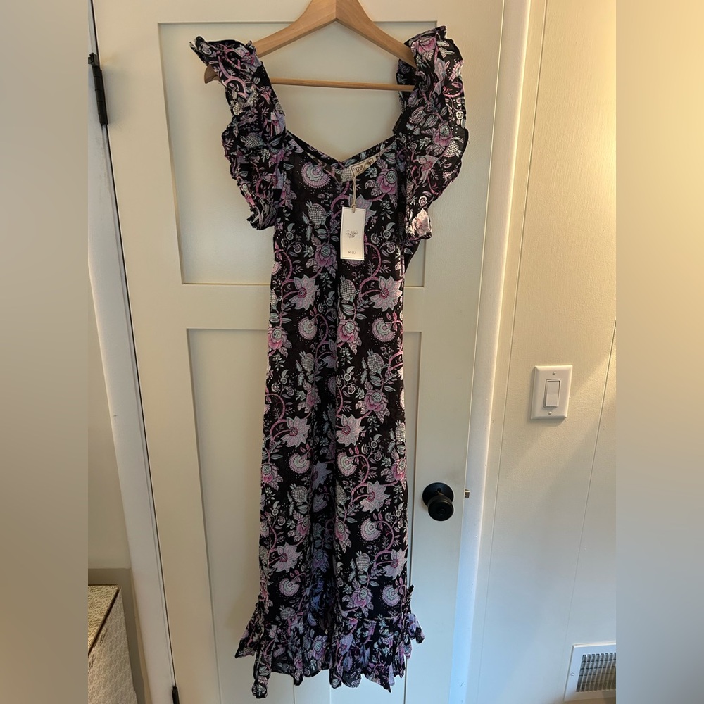 Mille Floral Black and Pink Dress NWT size small